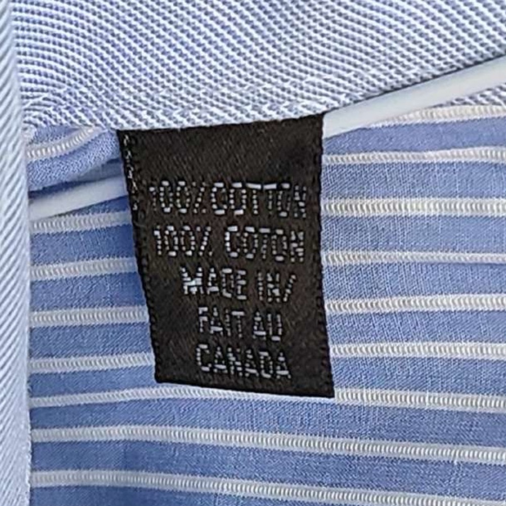 🇨🇦 Men’s Blue Striped Dress Shirt 👔 - Picture 2 of 4